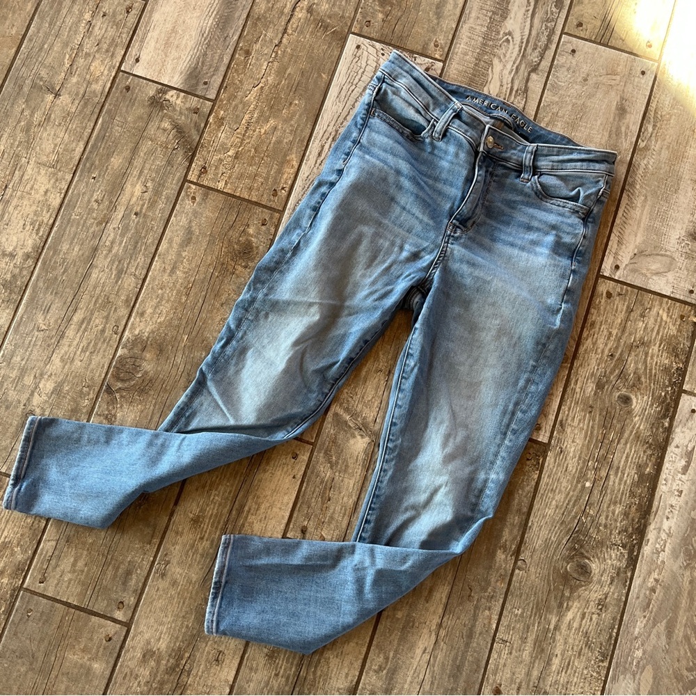 American Eagle Outfitters Light Blue Skinny Jeans - Women's 10 Short